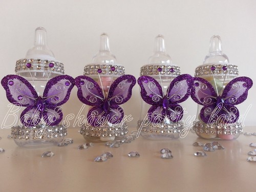Purple butterfly bottles - butterfly,